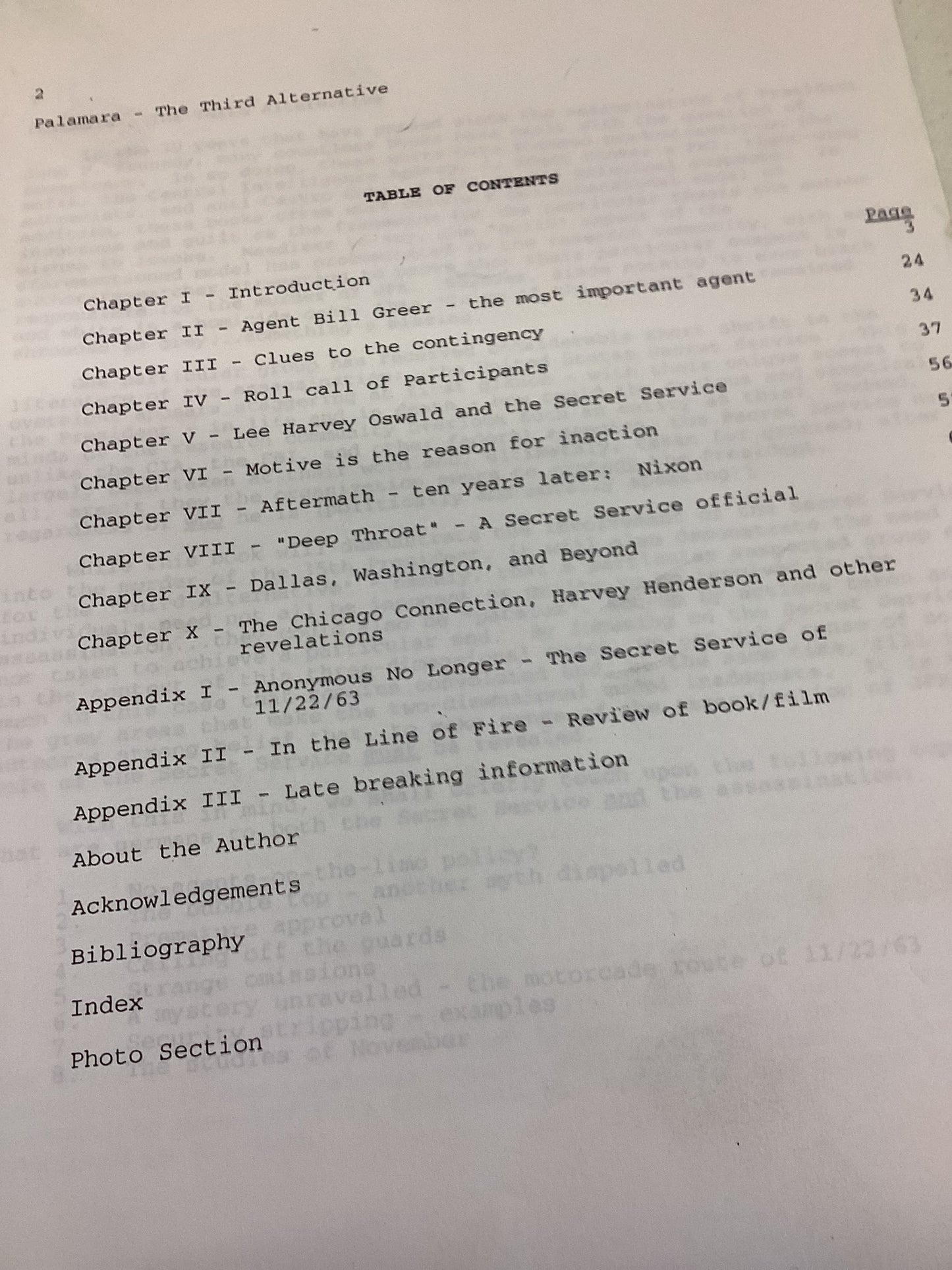 The Third Alternative Survivor's  Guilt: the Secret Service and The JFK Murder