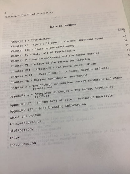 The Third Alternative Survivor's  Guilt: the Secret Service and The JFK Murder