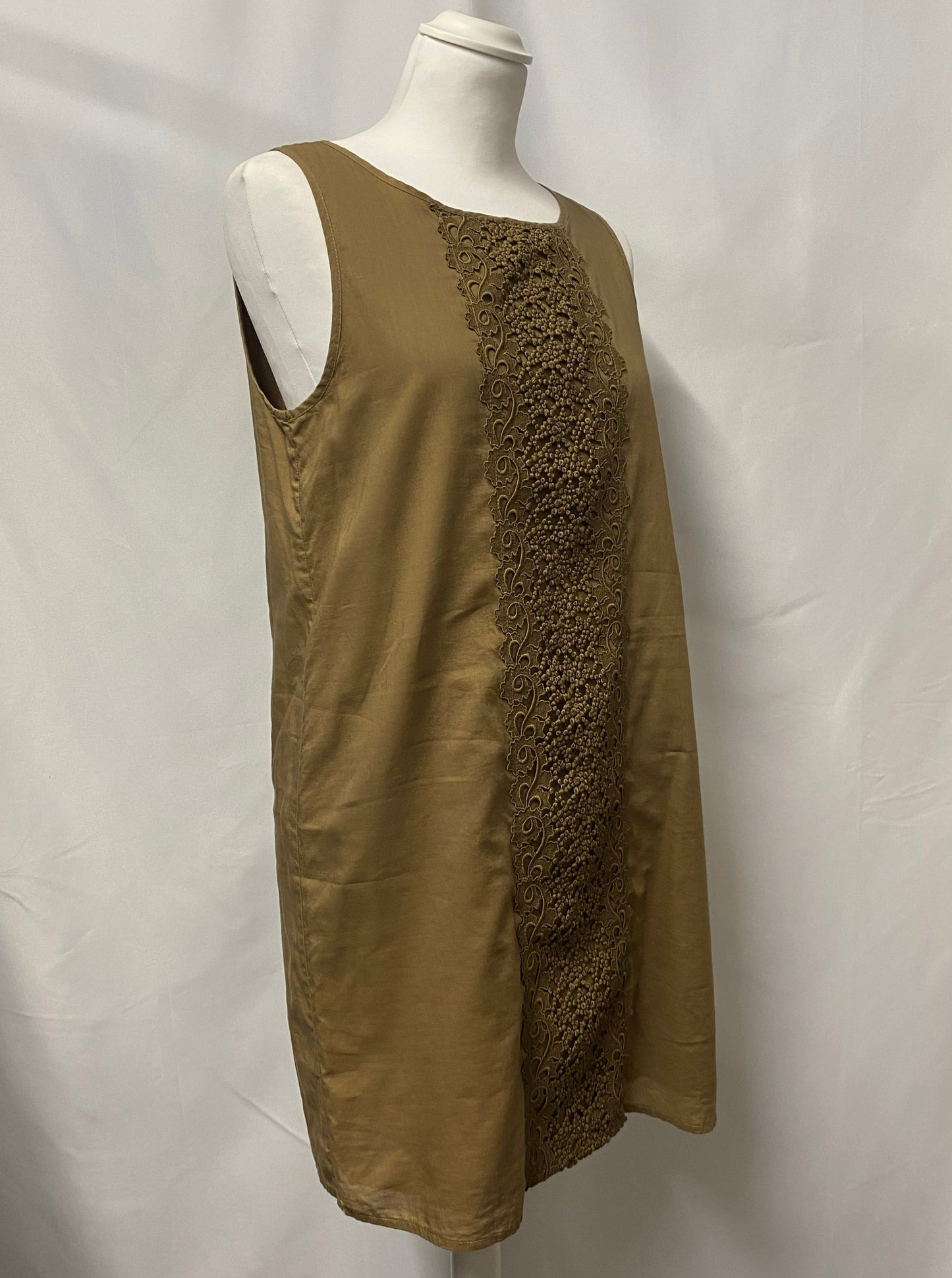 J.Crew Brown Cotton Decorative Mini Shift Dress Extra Small