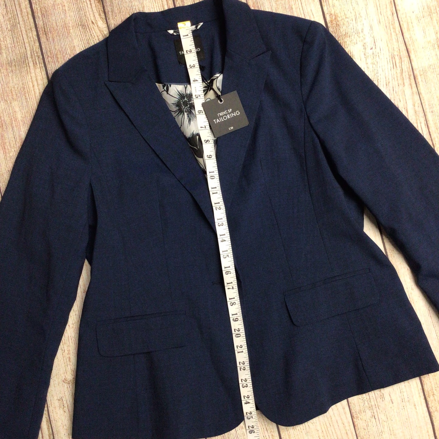 BNWT Next Tailoring Blue Wool Blend Blazer Jacket Size 14