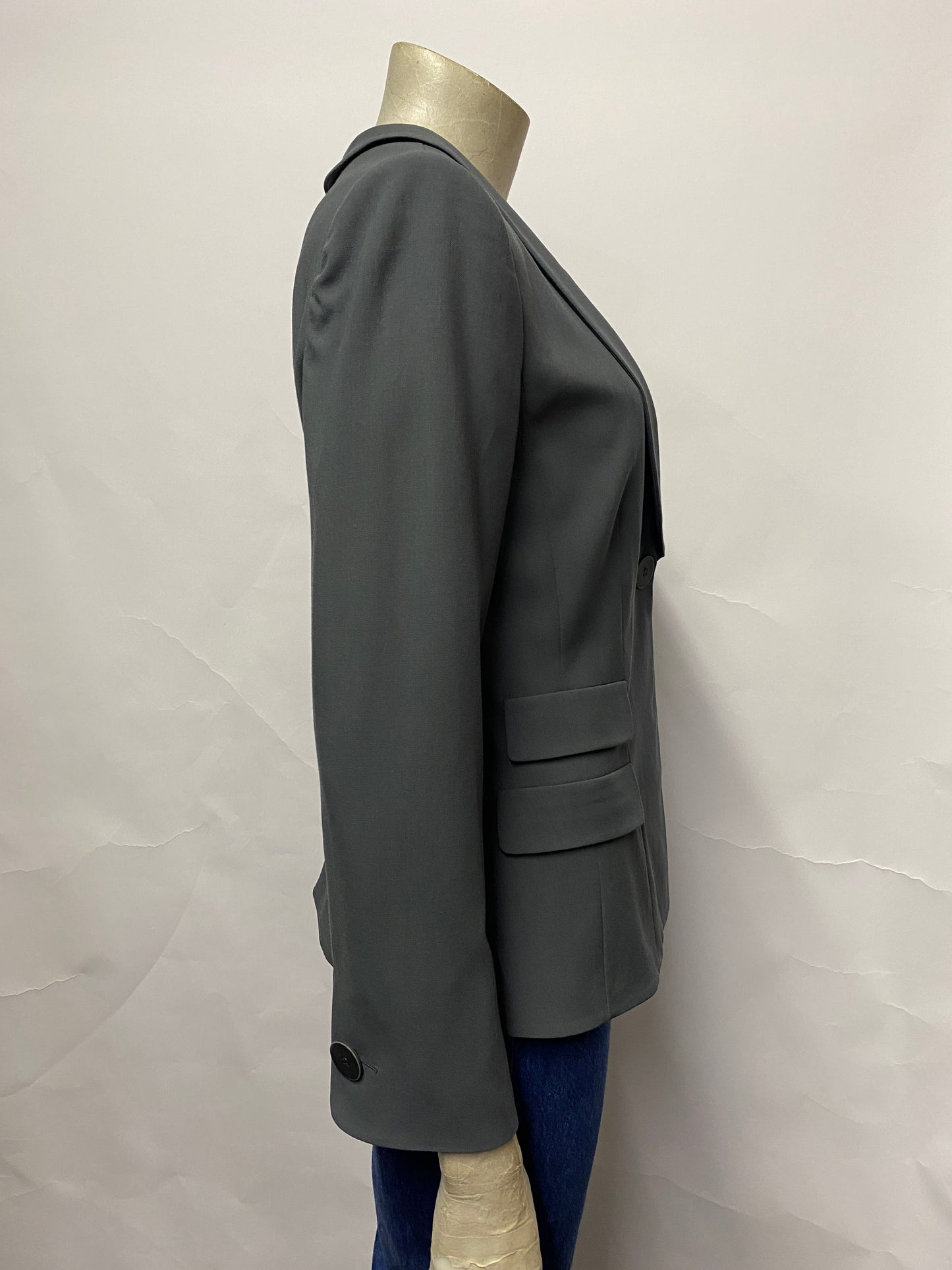 Giorgio Armani Grey Single Button Simple Blazer Small