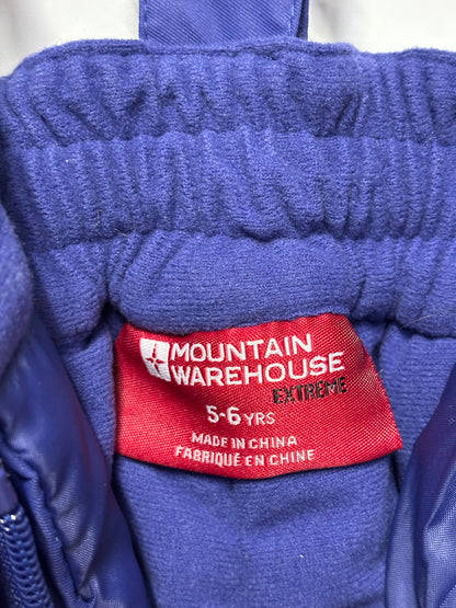 Mountain Warehouse Purple Ski Salopettes 5-6 Yrs