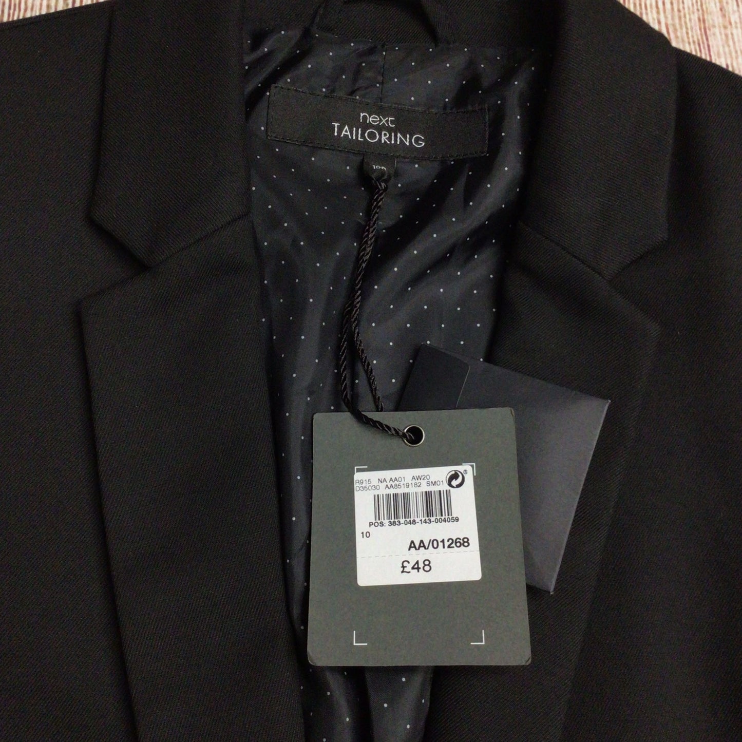 BNWT Next Tailoring Black Blazer Jacket w/Shoulder Pads Size 10R