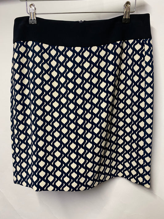 S' Max Mara Blue and White Straight Short Skirt 10