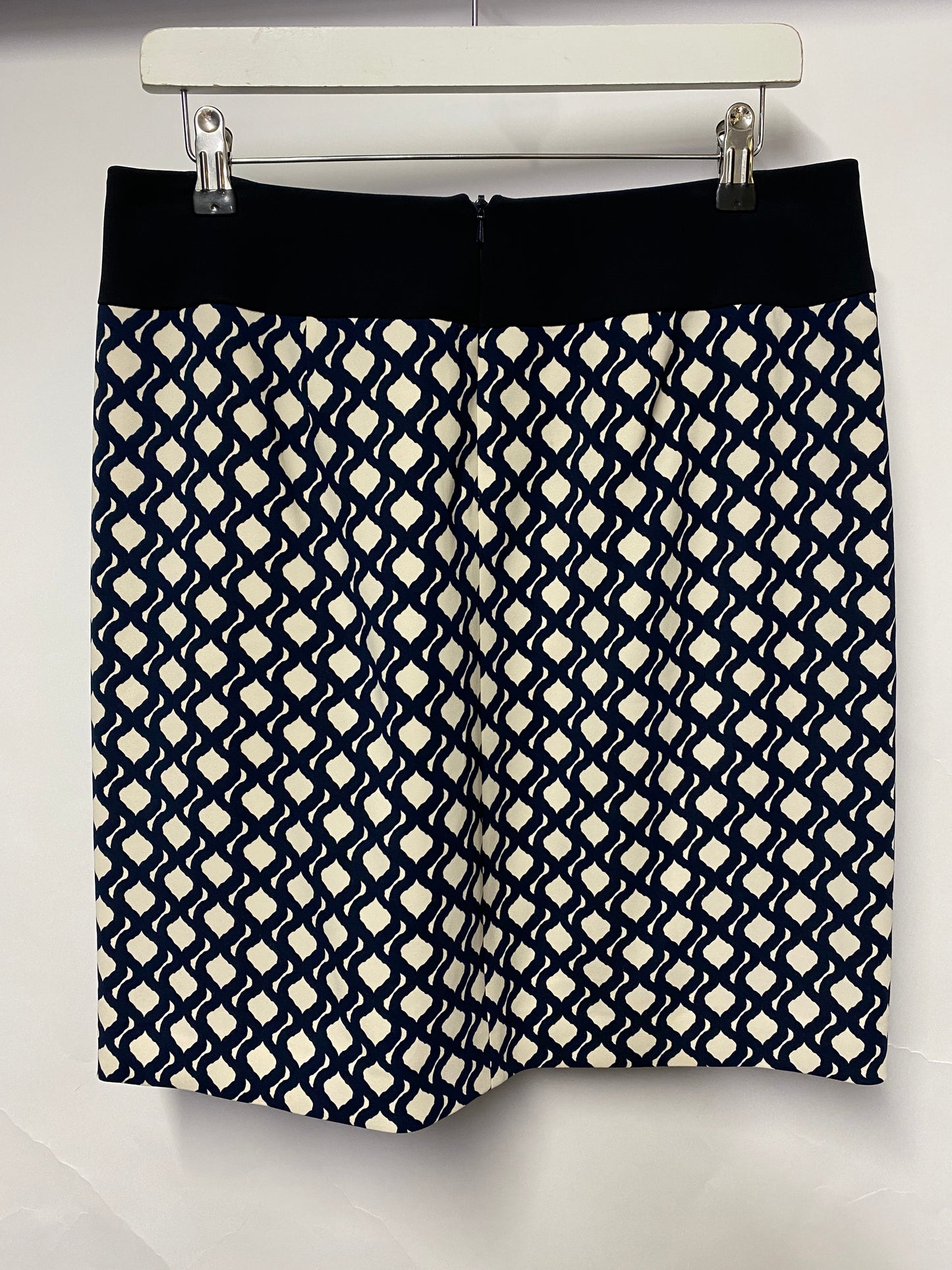 S' Max Mara Blue and White Straight Short Skirt 10