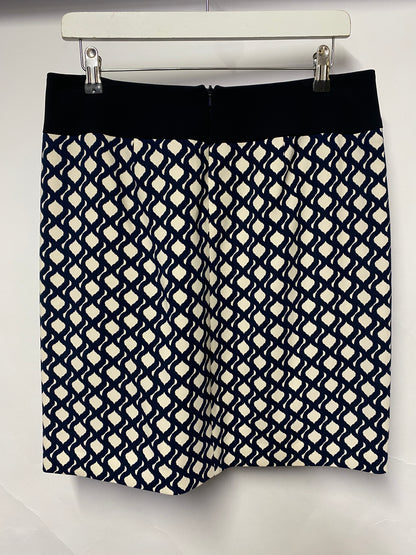 S' Max Mara Blue and White Straight Short Skirt 10