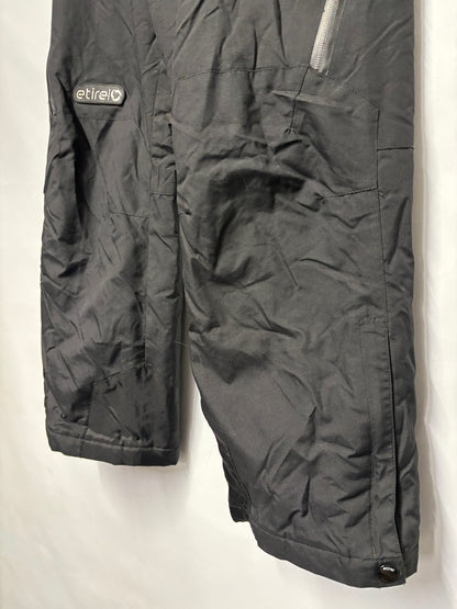 Etirel Black Insulated Ski Salopettes 140 9-10 Yrs