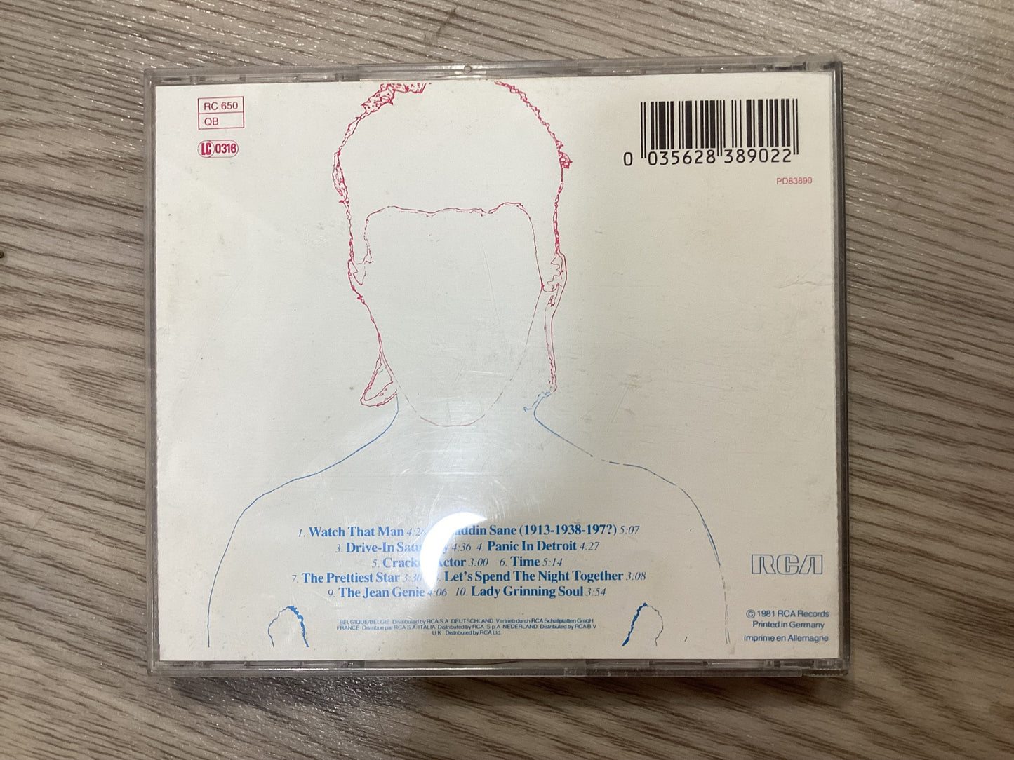 David Bowie - Aladdin Sane - First UK CD Release 1984 - RCA PD83890