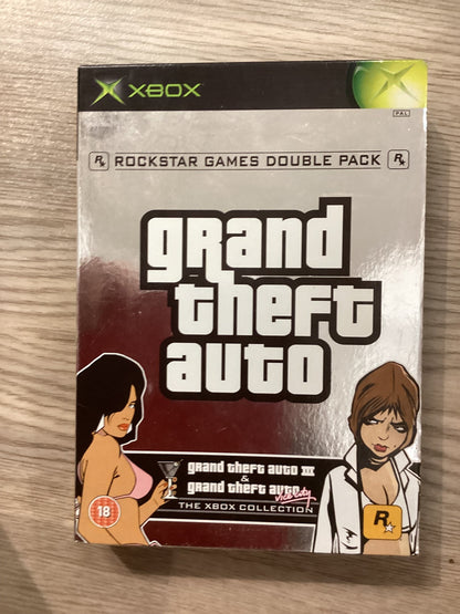 Grand Theft Auto Double Pack PAL XBOX GTA III & GTA Vice City Complete Slipcase