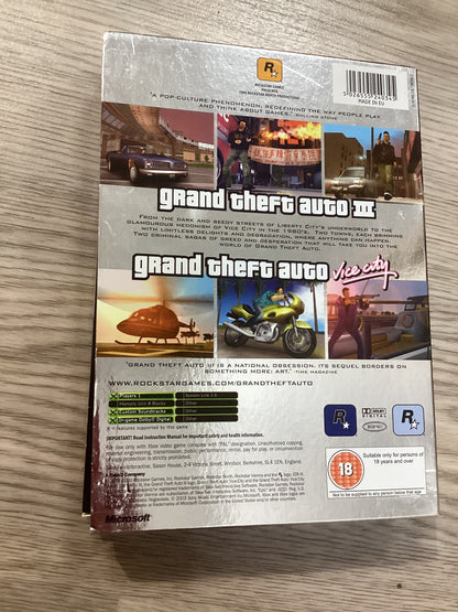 Grand Theft Auto Double Pack PAL XBOX GTA III & GTA Vice City Complete Slipcase