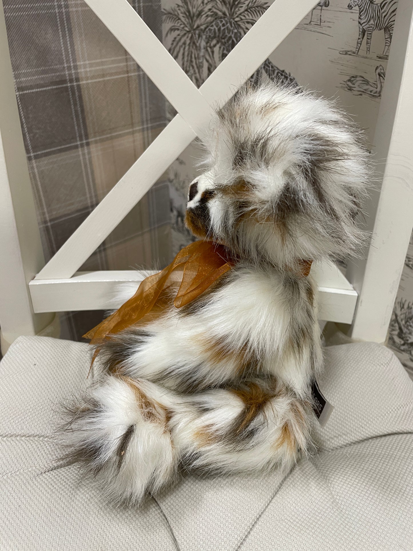Charlie Bears Small Brown & White 'Fluff' Stuffed Bear