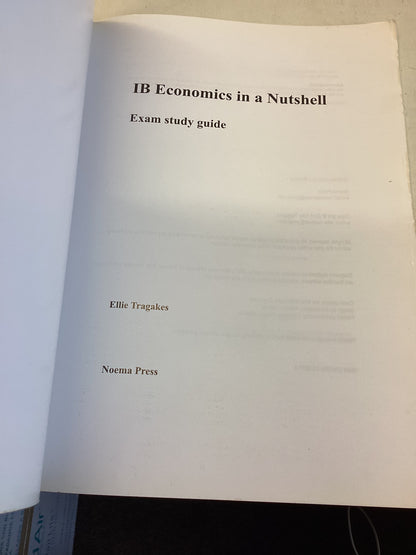 1B Economics In A Nutshell Exam Study Guide Ellie Tragakes