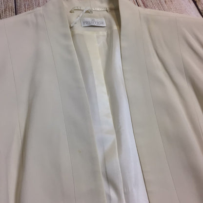 Elégance Paris Prestige Cream Blazer Jacket Size 12