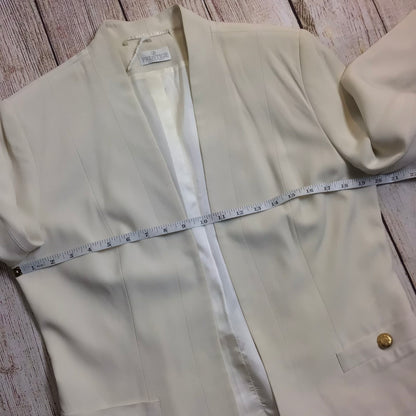 Elégance Paris Prestige Cream Blazer Jacket Size 12