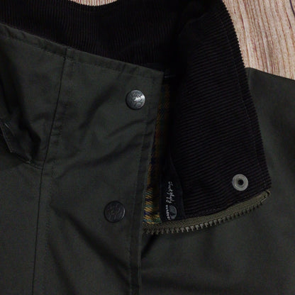 Jack Murphy Dark Green Malvern Waterproof Coat Size 12 (hood missing)