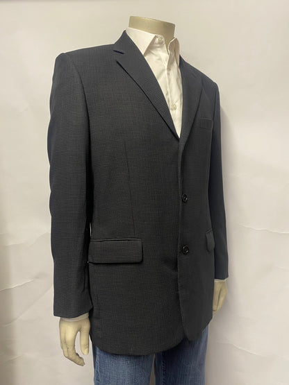 Balmain Black & Grey Fine Chequered Blazer 40