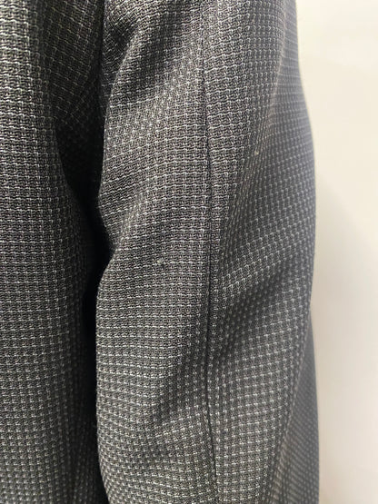 Balmain Black & Grey Fine Chequered Blazer 40