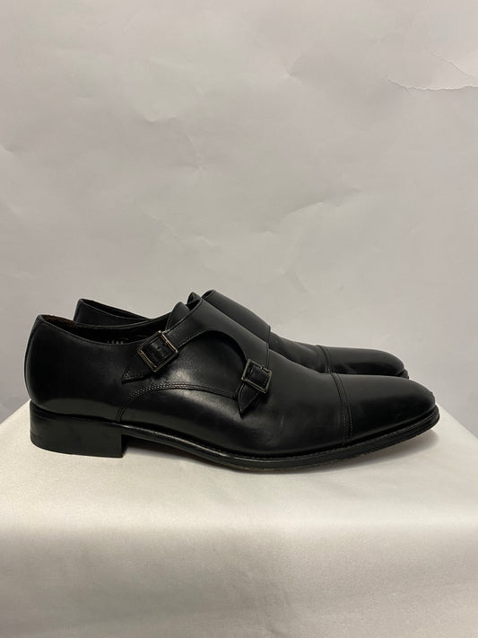 Russell and Bromley Black Buckle Flap Pointed Men's Brogue Shoes 10/44.5