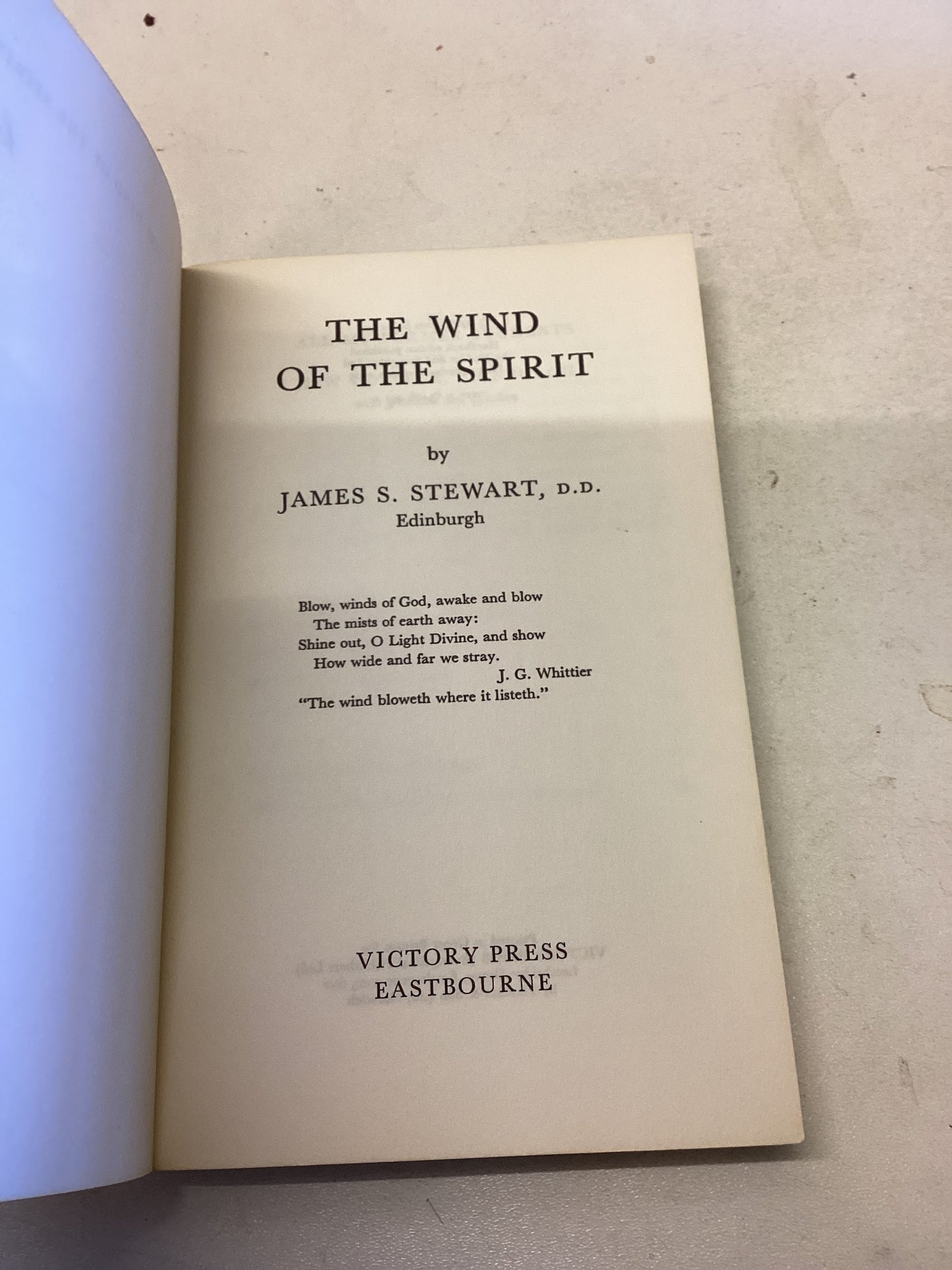 The Wind of the Spirit James S Stewart