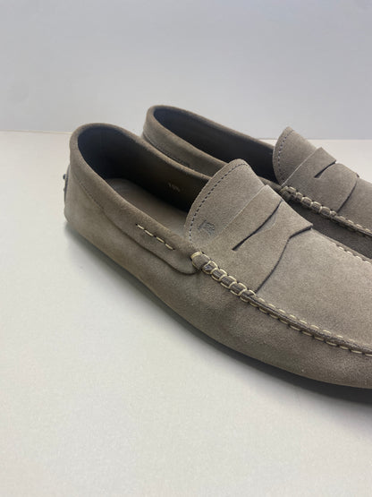 Tod's Suede penny loafers in beige colour size 10.5
