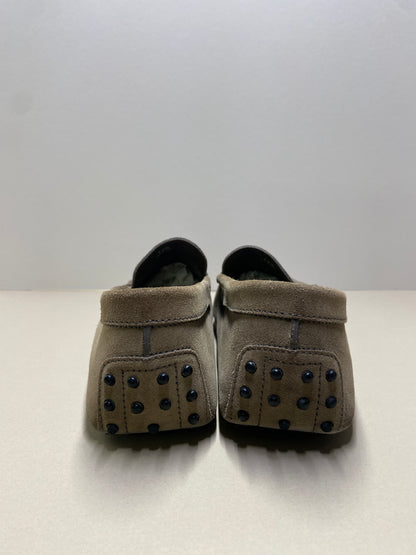 Tod's Suede penny loafers in beige colour size 10.5