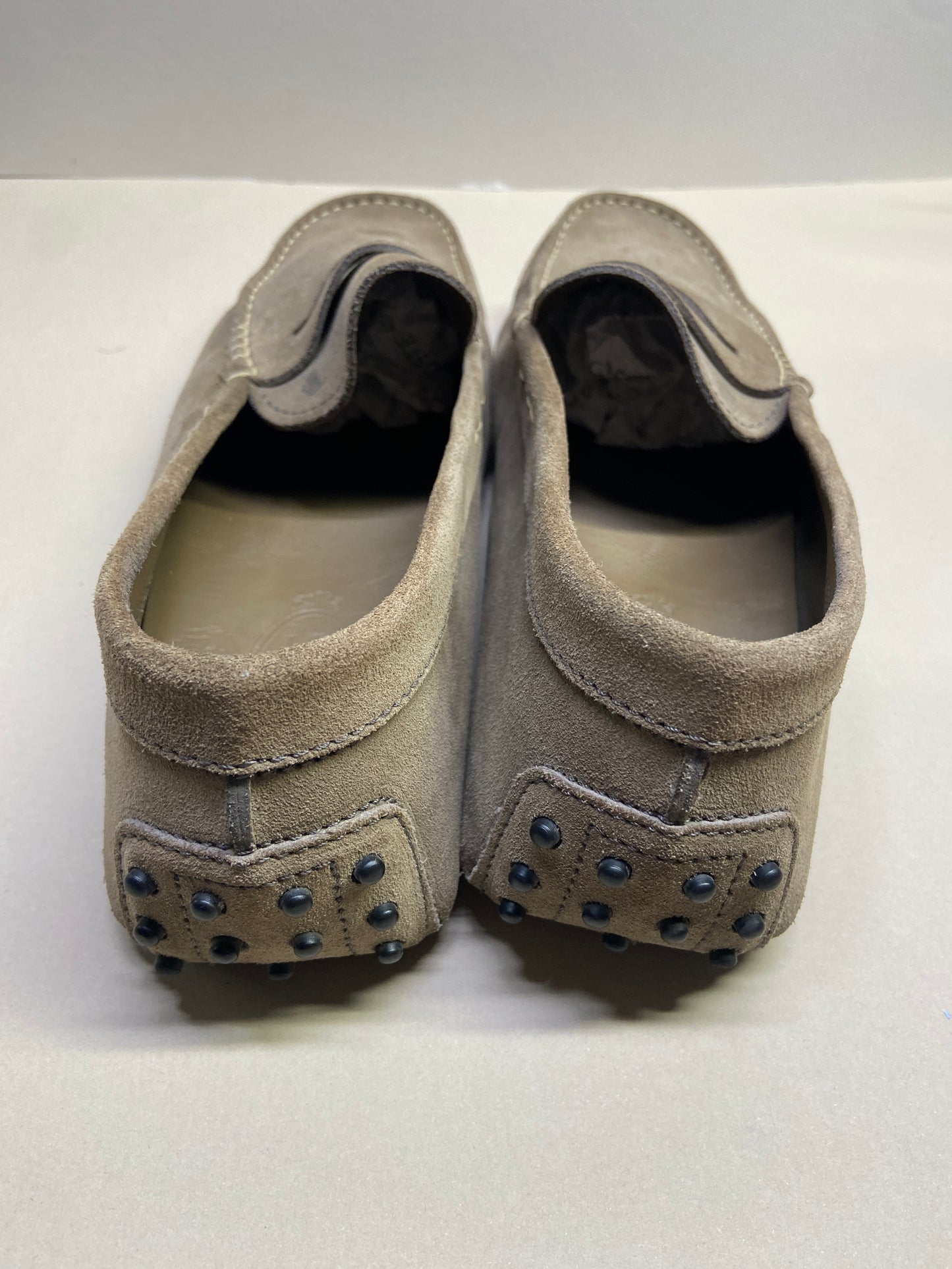 Tod's Suede penny loafers in beige colour size 10.5