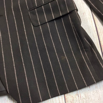 Versace Versus Brown Striped Wool Trouser Suit 2 Piece Size 50