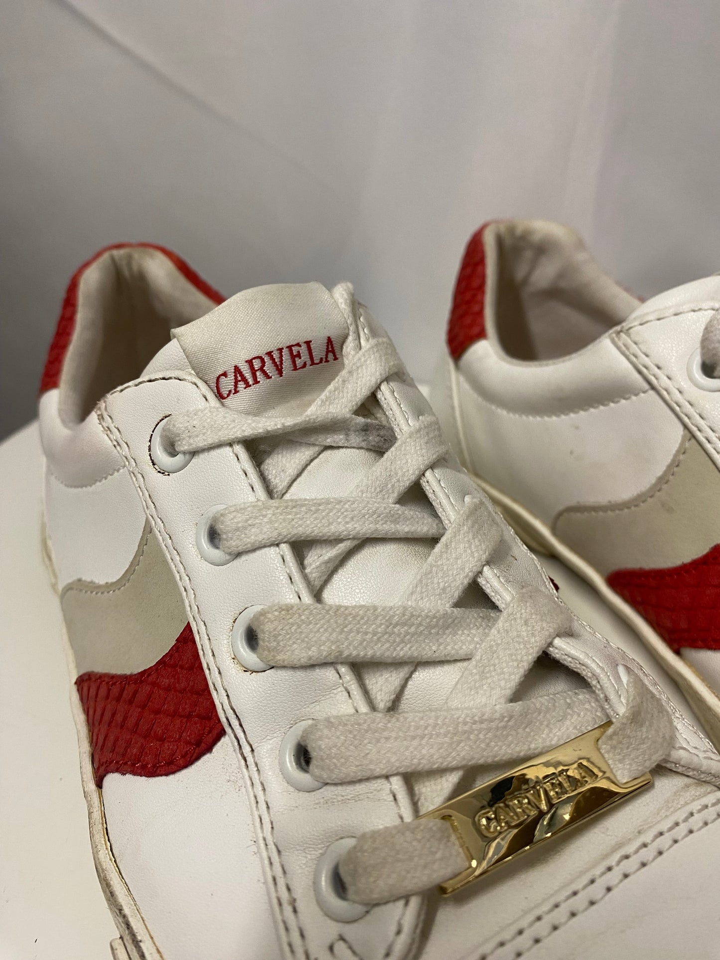 Carvela Red and White Sporty Trainers 6