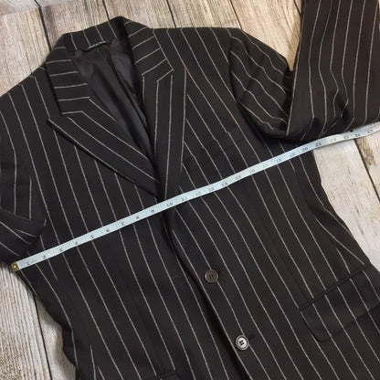 Versace Versus Brown Striped Wool Trouser Suit 2 Piece Size 50