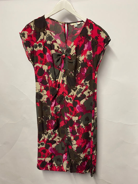 Boden Brown and Pink Floral Mid Length Summer Dress 12