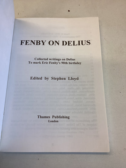 Fenby on Delius Edited By Stephen Lloyd