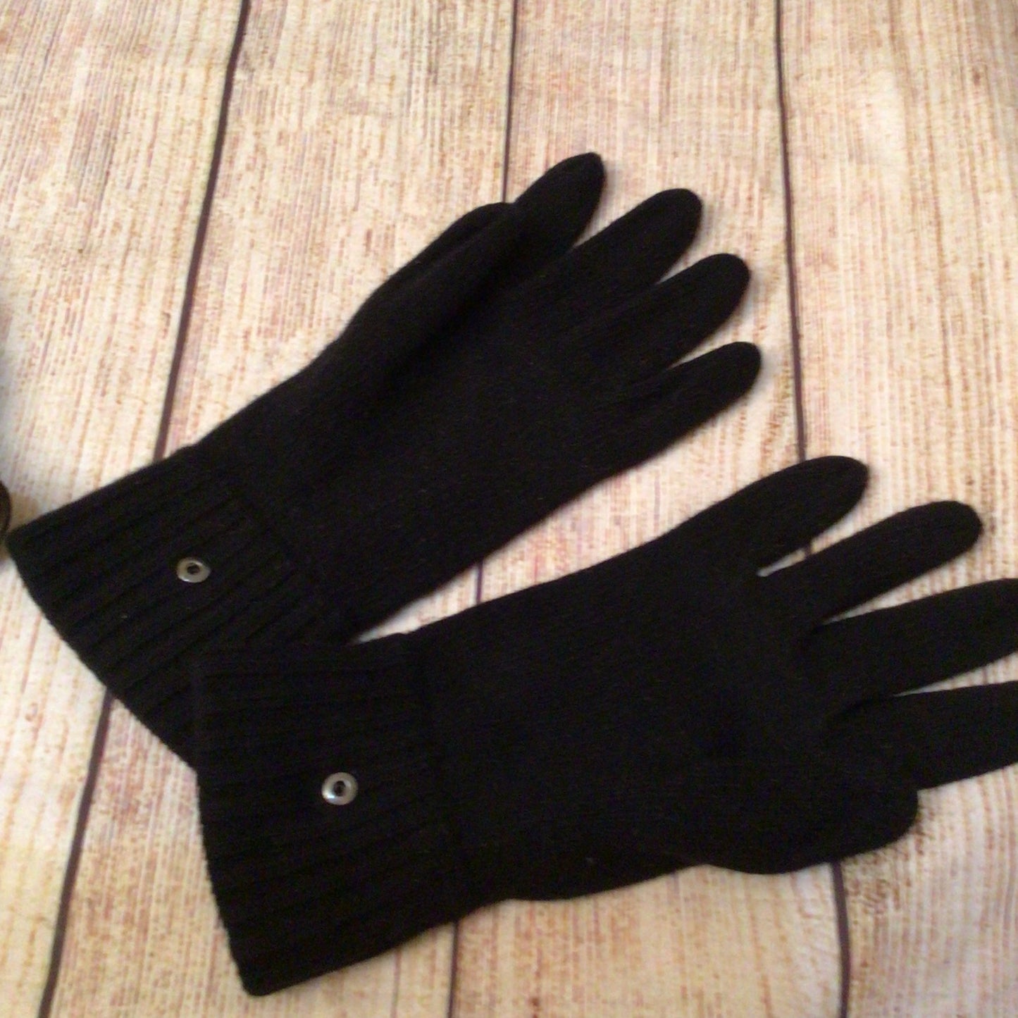 Coach Brown Leather Gloves w/Removable Wool Cashmere Gloves Size M