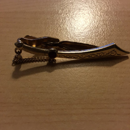 Vintage Stratton Made in England Cutlass Sword Nippy-Clip Tie Clip (in box)