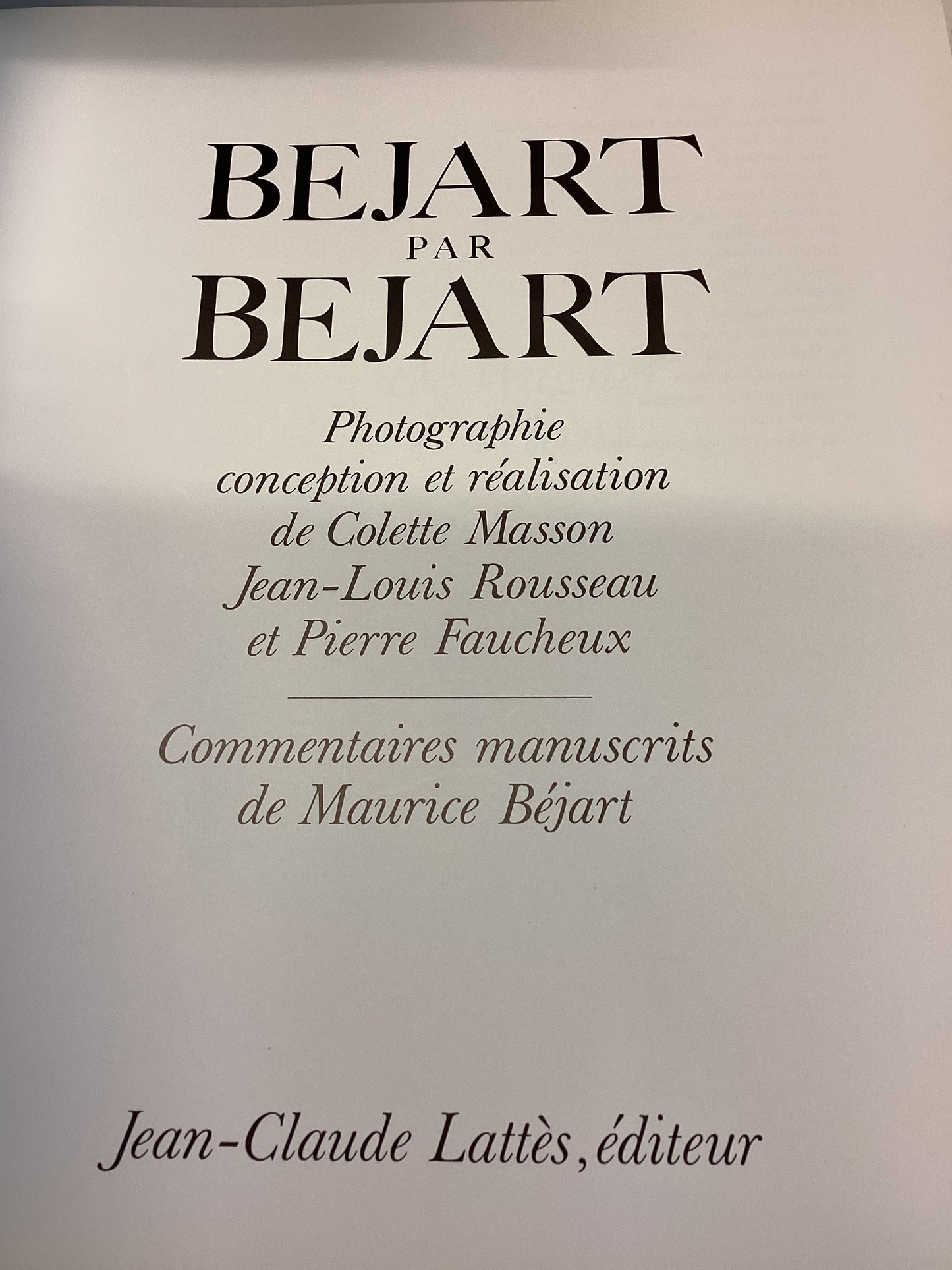 Bejart Par Bejart