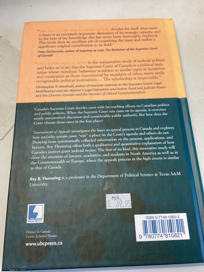 Tournament of Appeals Granting Judicial Review in Canada  Roy B Flemming