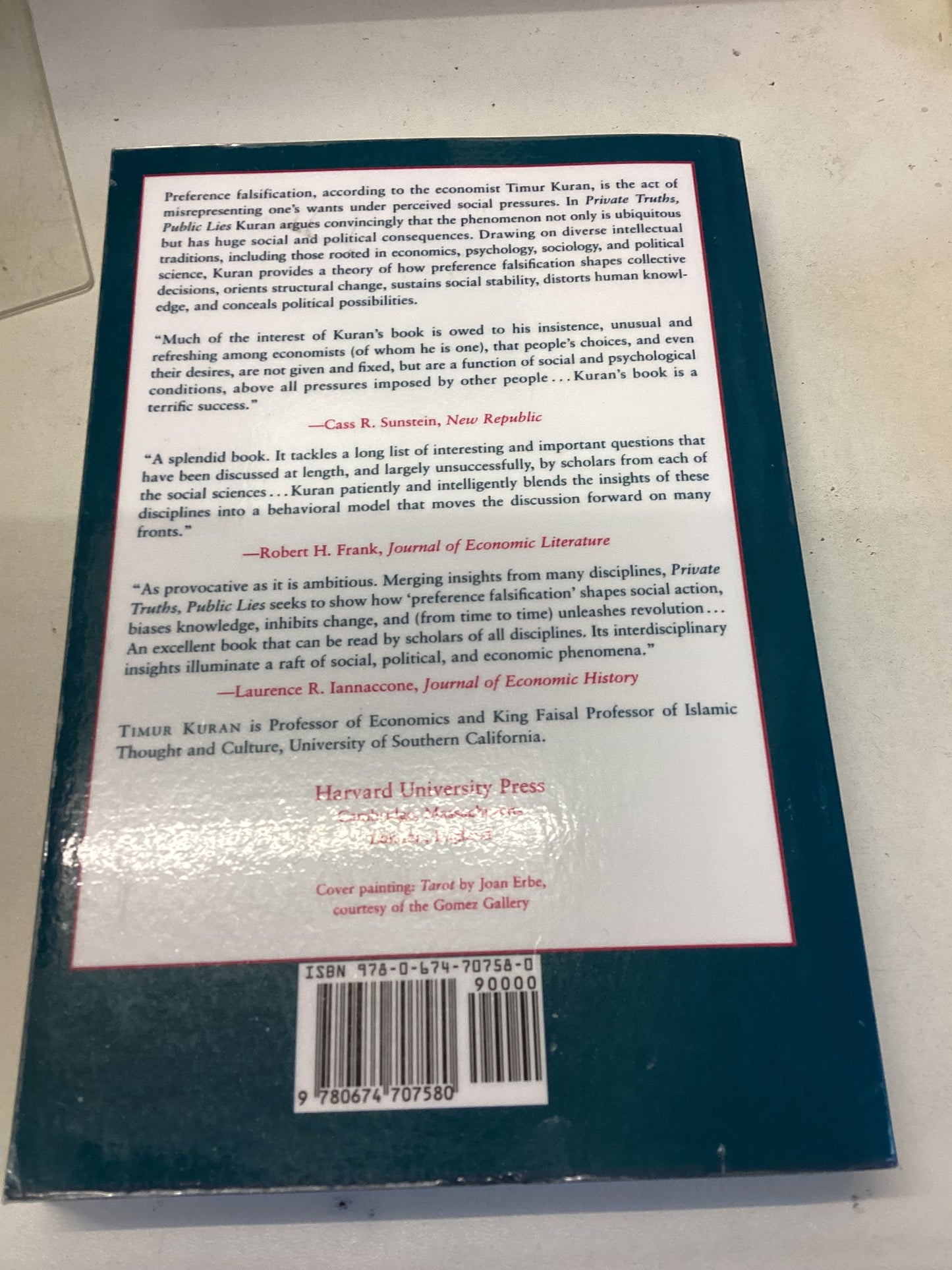 Private Truths, Public Lies The Social Consequences of Preference Falsification Timur Kuran