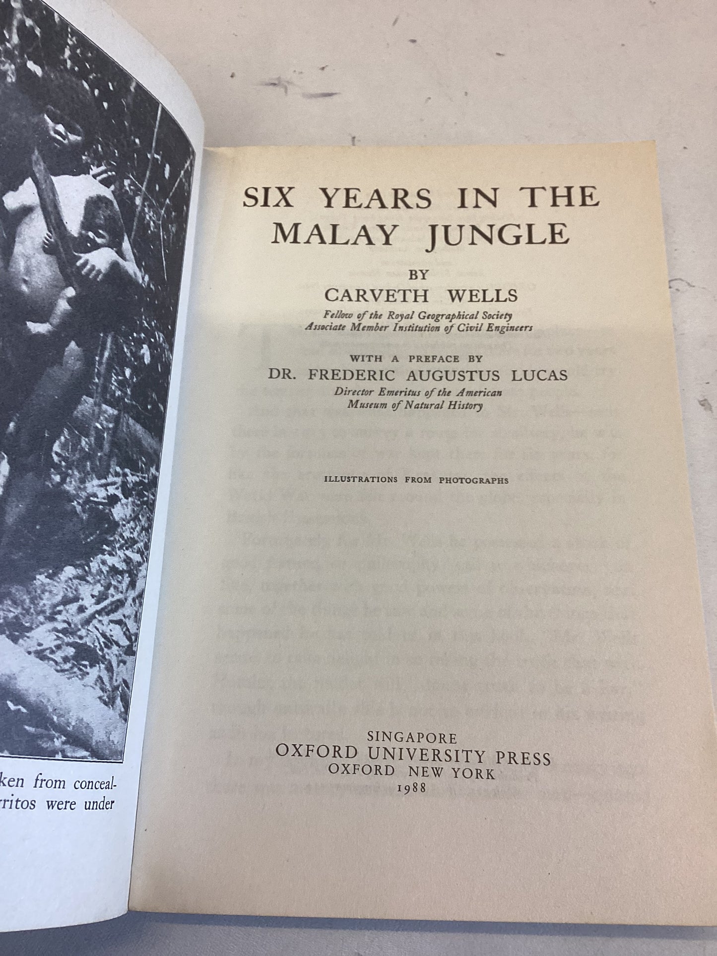 Six Years in The Malay Jungle Carveth Wells