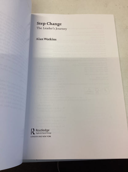 Step Change The Leader's Journey Alan Watkins