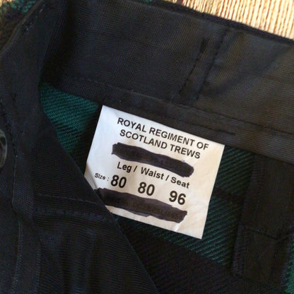 Royal Regiment of Scotland RRS Tartan Trews Size Waist 80cm