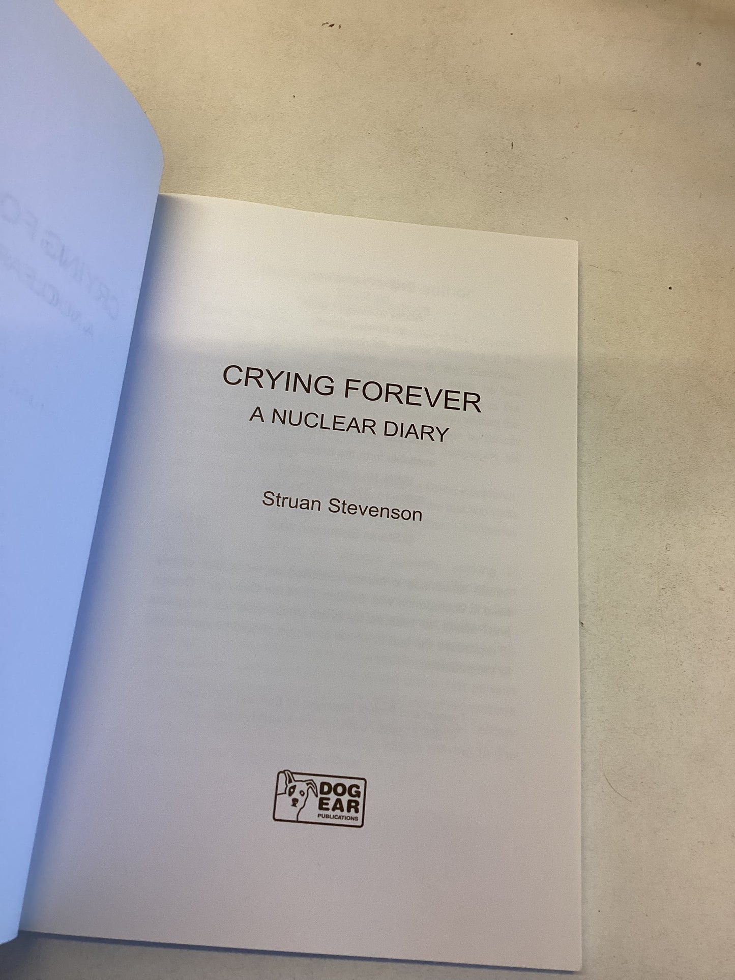 Crying Forever A Nuclear Diary Struan Stevenson