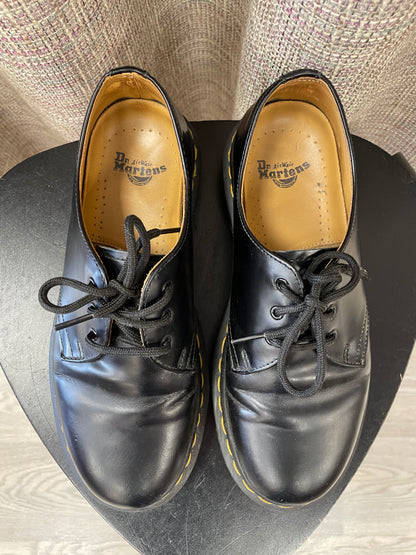 Dr Doc Martens Black Leather Classic Lace Up Shoes UK 5