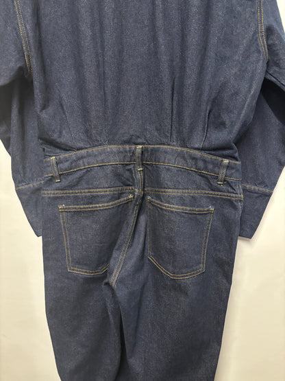 Zara Indigo Denim Jumpsuit Large