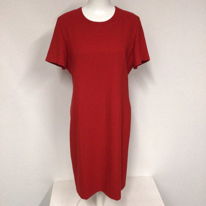 BNWT M&S St Michael Red Short Sleeve Dress Size 16