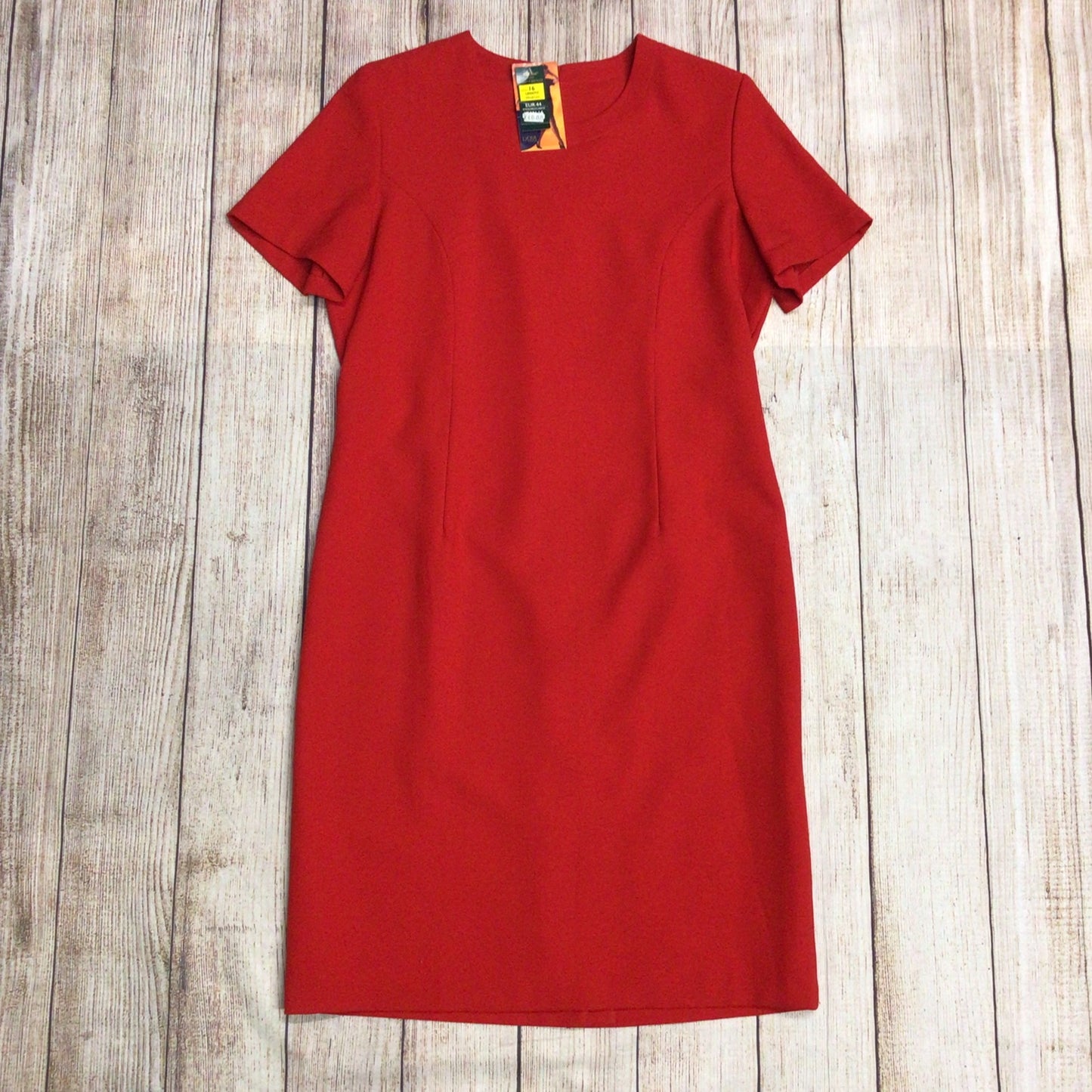 BNWT M&S St Michael Red Short Sleeve Dress Size 16