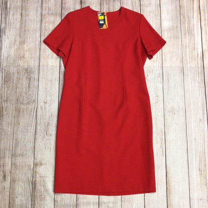 BNWT M&S St Michael Red Short Sleeve Dress Size 16