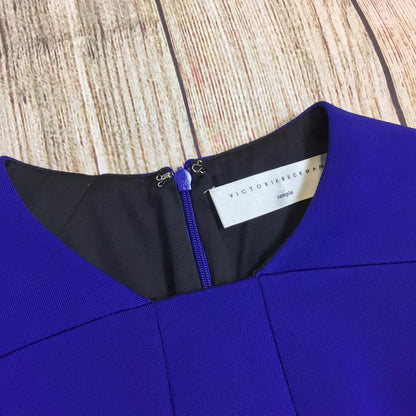 Victoria Beckham Sample Dark Royal Blue Dress SS18 Size XS (approx.)