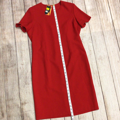 BNWT M&S St Michael Red Short Sleeve Dress Size 16