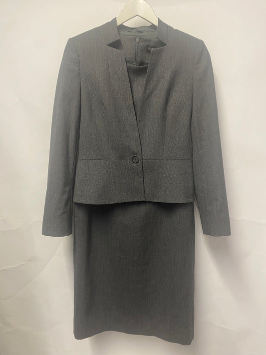 Hobbs Grey Wool Dress Suit 10