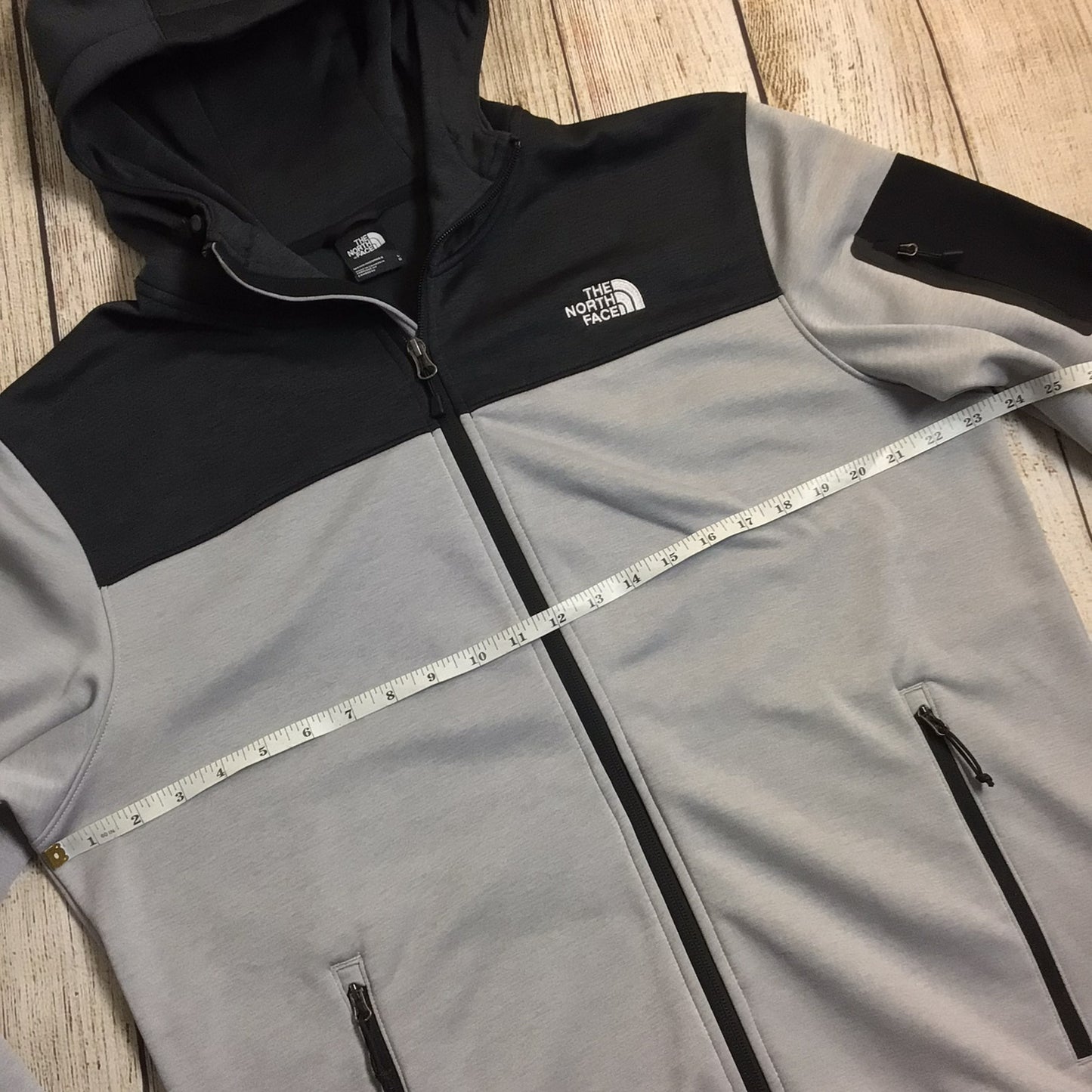 The North Face Black & Grey Zip Up Hoodie Size L