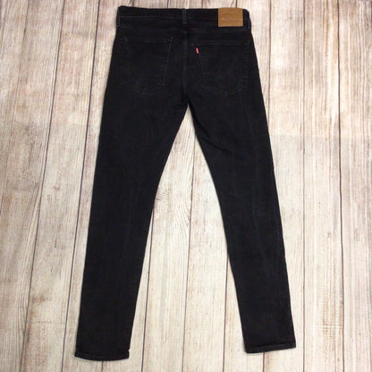 Levi's Black Skinny Taper Cotton Blend Jeans Size W36 L34